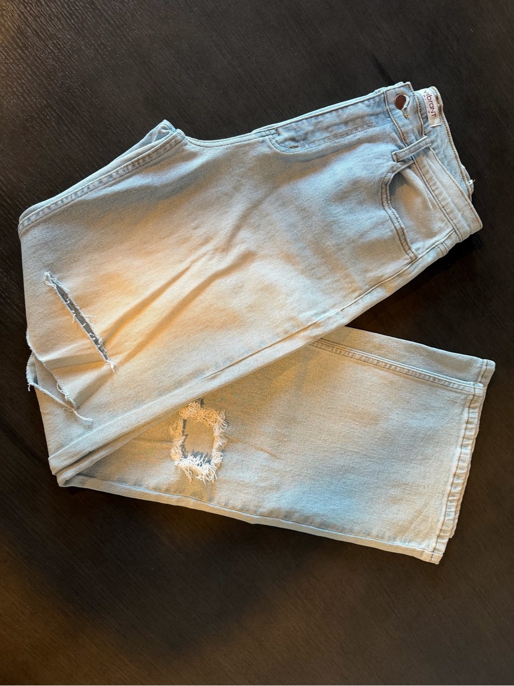 Vibrant Light Blue Straight Women’s Ripped Jeans